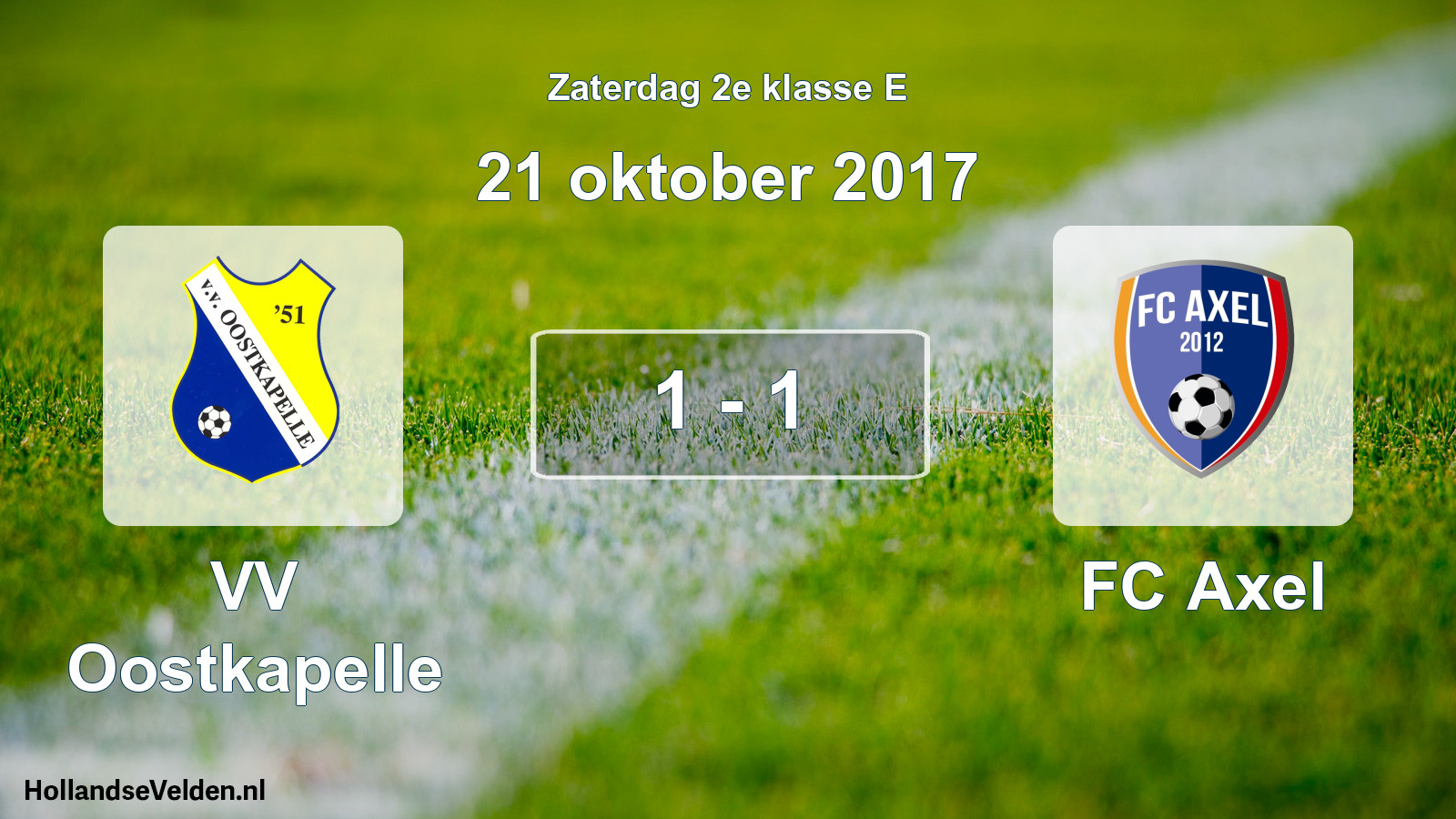 Total number of matches played: VV Oostkapelle - FC Axel 1 - 1 (21 October 2017)