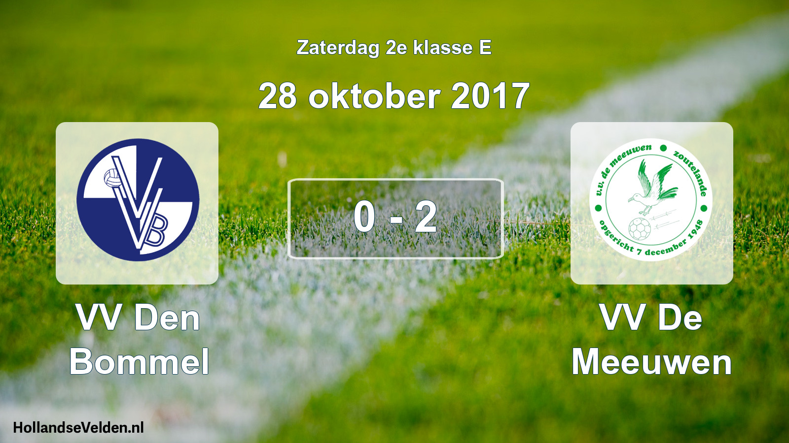 Total number of matches played: VV Den Bommel - VV De Meeuwen 0 - 2 (28 October 2017)