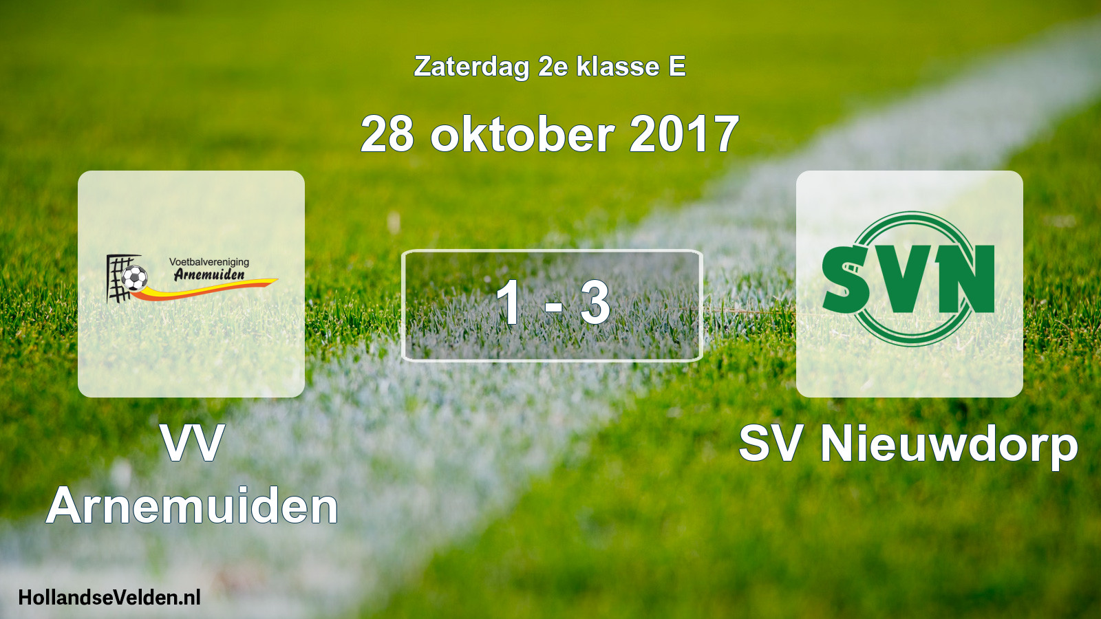 Total number of matches played: VV Arnemuiden - SV Nieuwdorp 1 - 3 (28 October 2017)