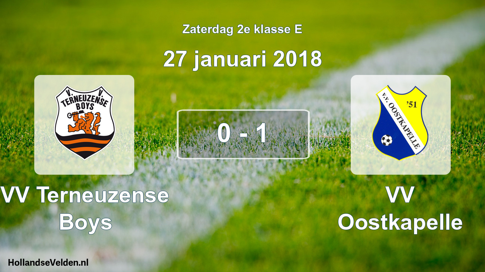 Total number of matches played: VV Terneuzense Boys - VV Oostkapelle 0 - 1 (27 January 2018)