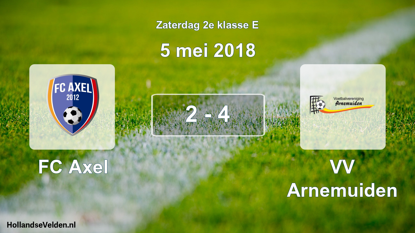 Total number of matches played: FC Axel - VV Arnemuiden 2 - 4 (5 May 2018)