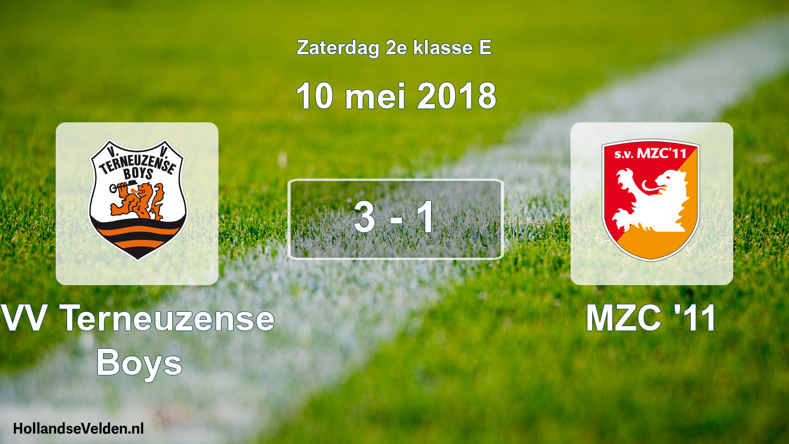 Total number of matches played: VV Terneuzense Boys - MZC '11 3 - 1 (10 May 2018)