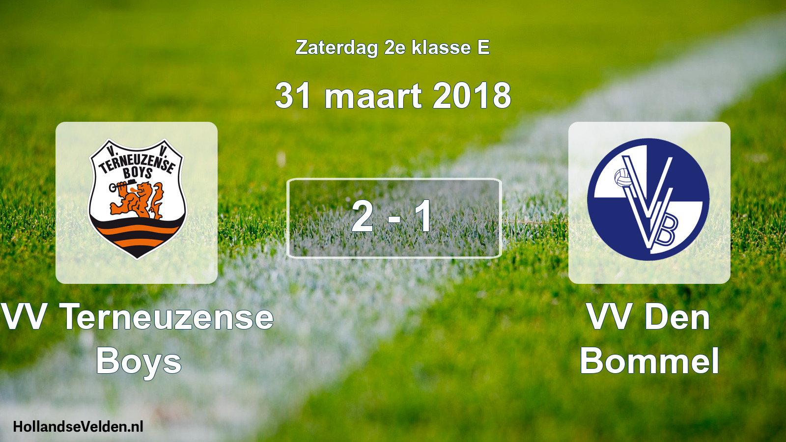 Total number of matches played: VV Terneuzense Boys - VV Den Bommel 2 - 1 (31 March 2018)
