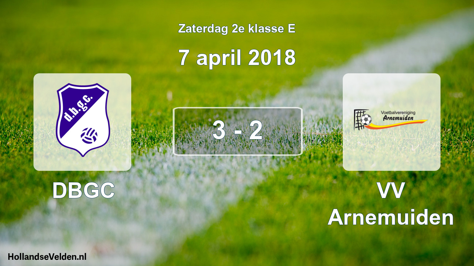 Total number of matches played: DBGC - VV Arnemuiden 3 - 2 (7 April 2018)