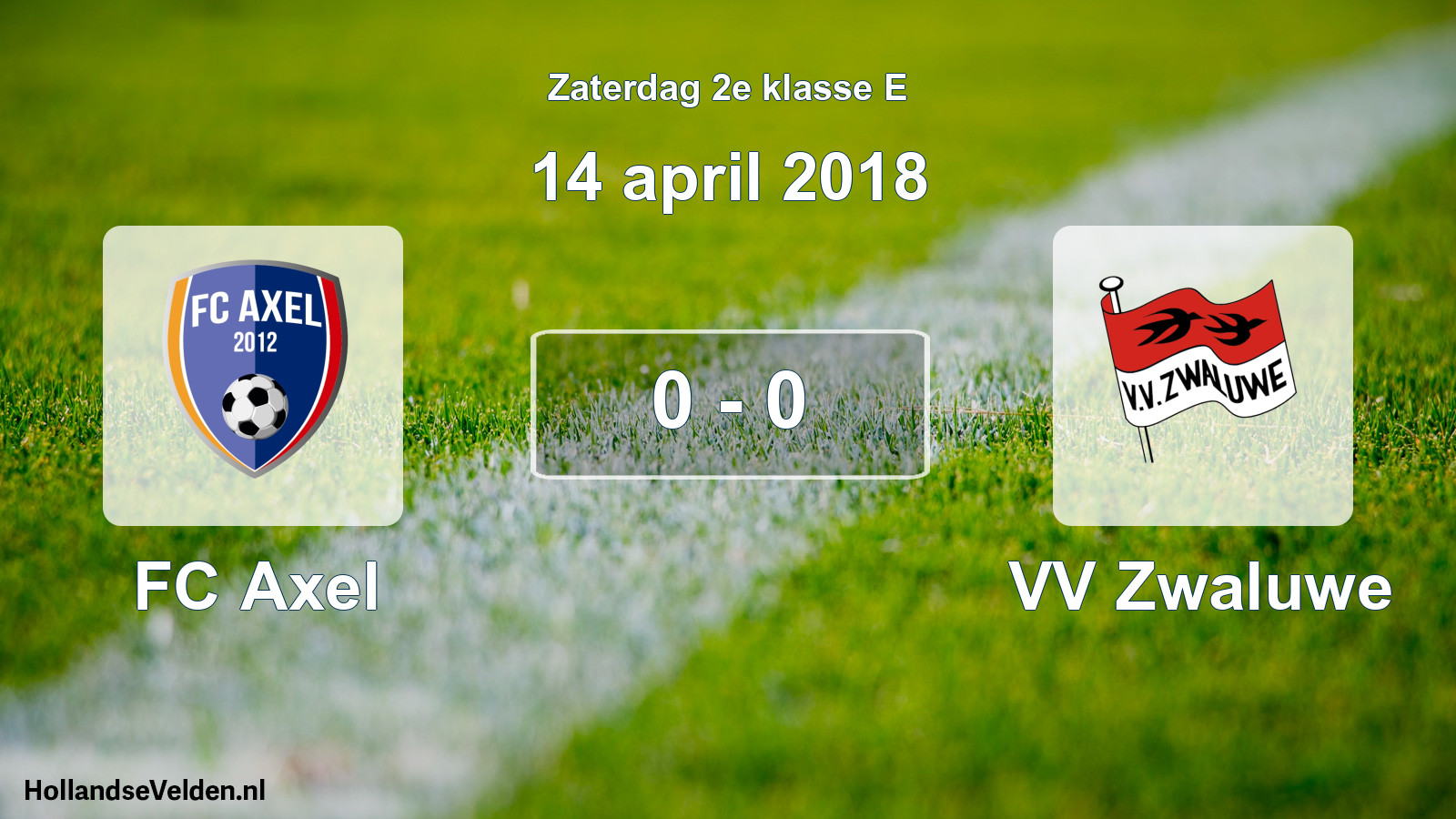 Total number of matches played: FC Axel - VV Zwaluwe 0 - 0 (14 April 2018)