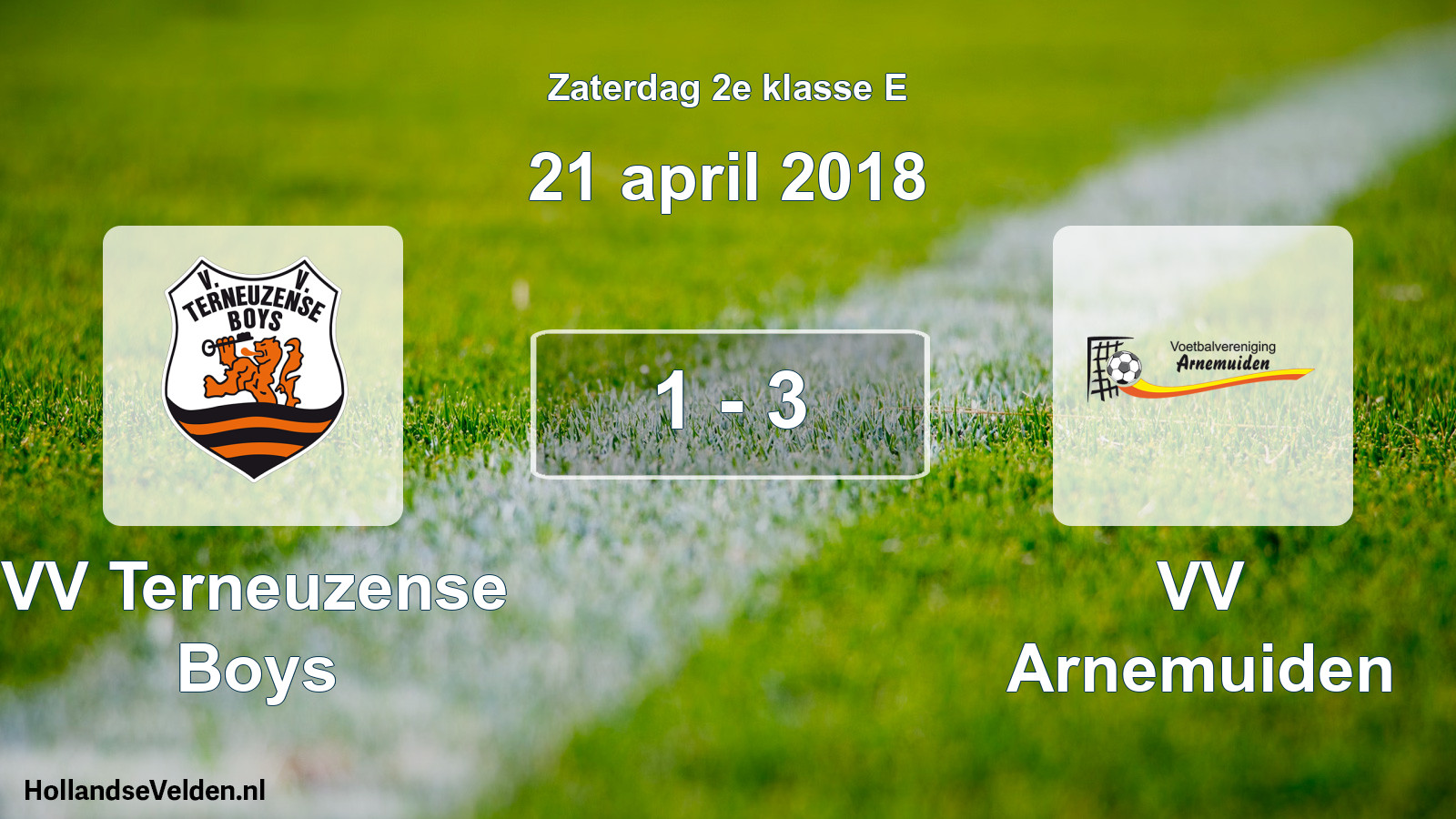 Total number of matches played: VV Terneuzense Boys - VV Arnemuiden 1 - 3 (21 April 2018)