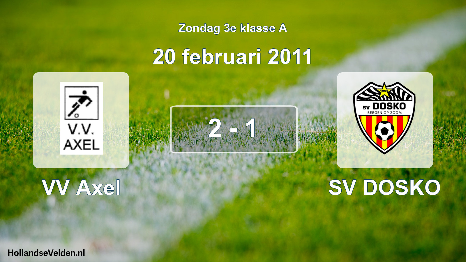 Total number of matches played: VV Axel - SV DOSKO 2 - 1 (20 February 2011)