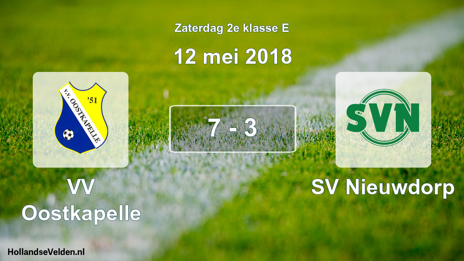 Total number of matches played: VV Oostkapelle - SV Nieuwdorp 7 - 3 (12 May 2018)