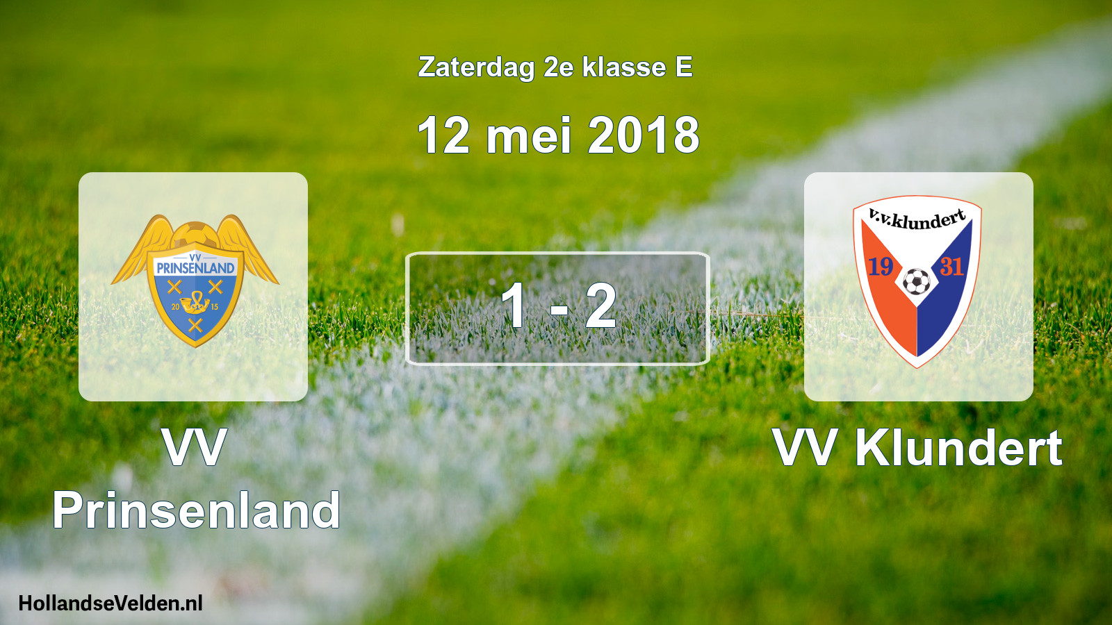 Total number of matches played: VV Prinsenland - VV Klundert 1 - 2 (12 May 2018)