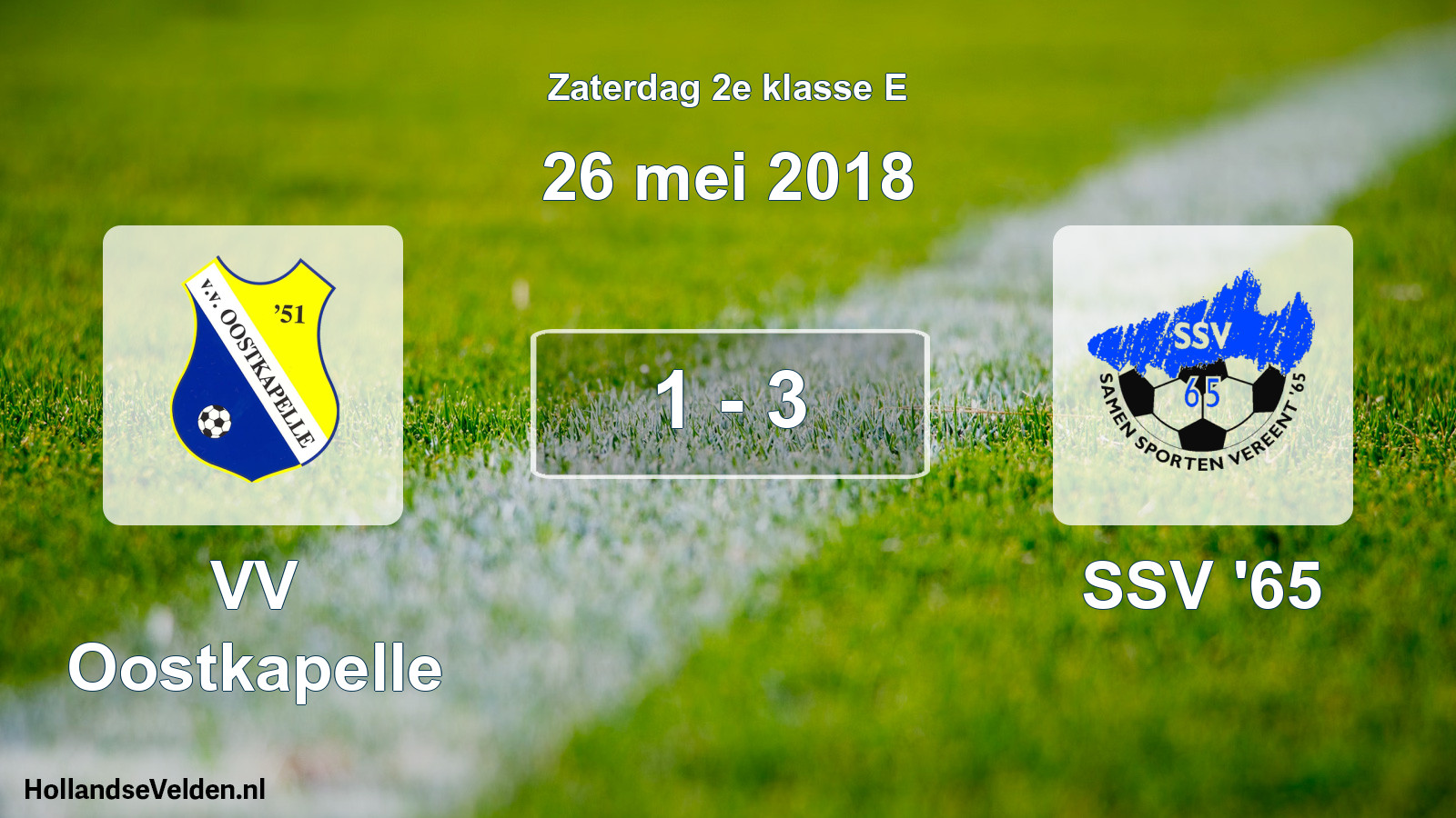 Total number of matches played: VV Oostkapelle - SSV '65 1 - 3 (26 May 2018)
