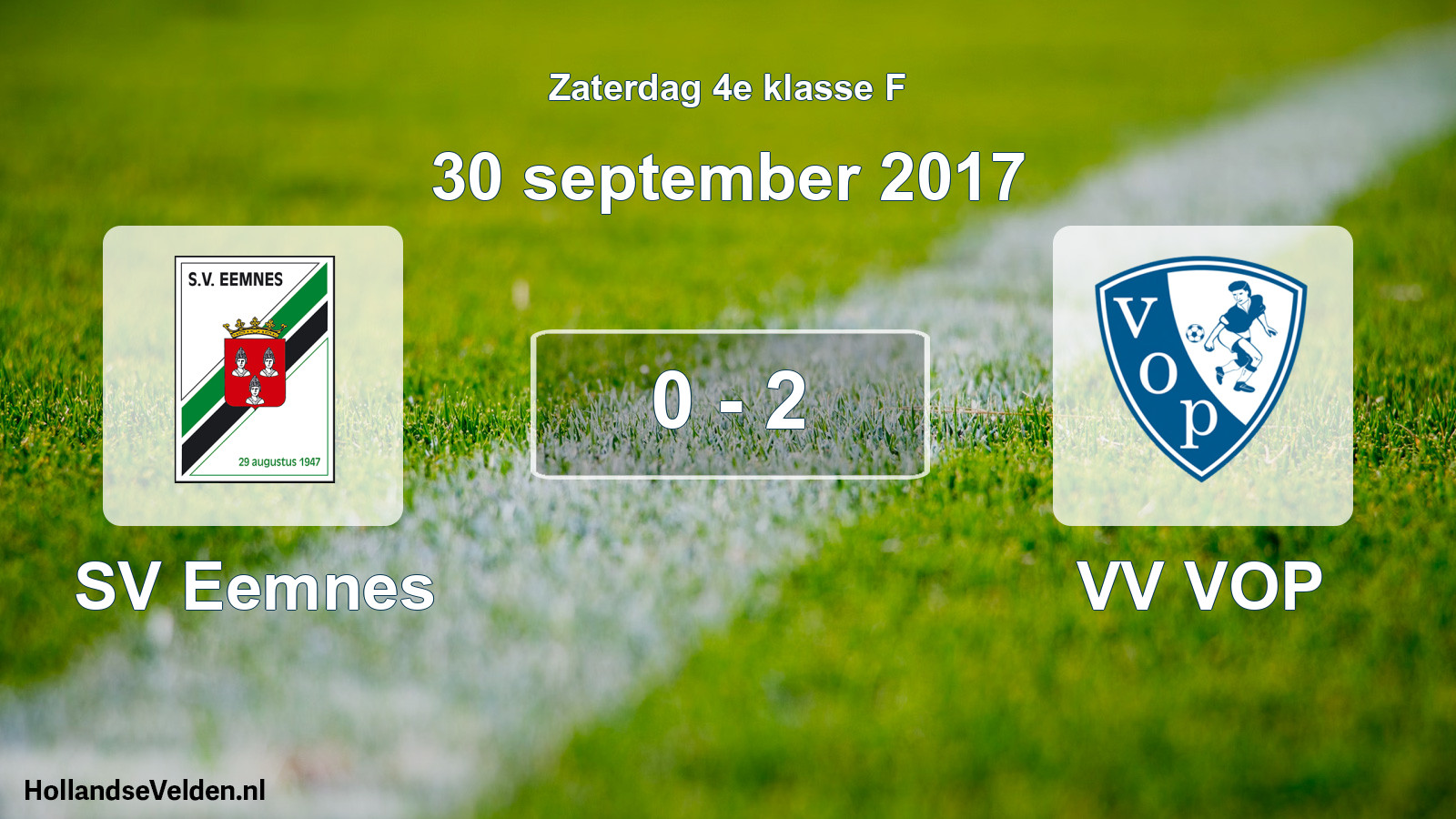 Total number of matches played: SV Eemnes - VV VOP 0 - 2 (30 September 2017)