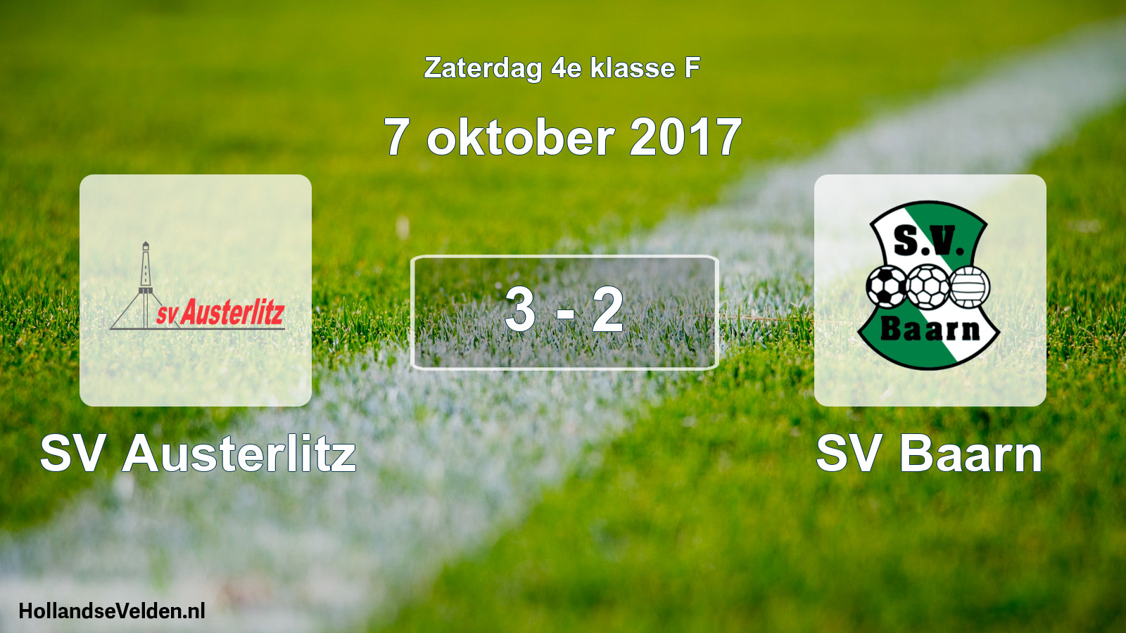 Total number of matches played: SV Austerlitz - SV Baarn 3 - 2 (7 October 2017)
