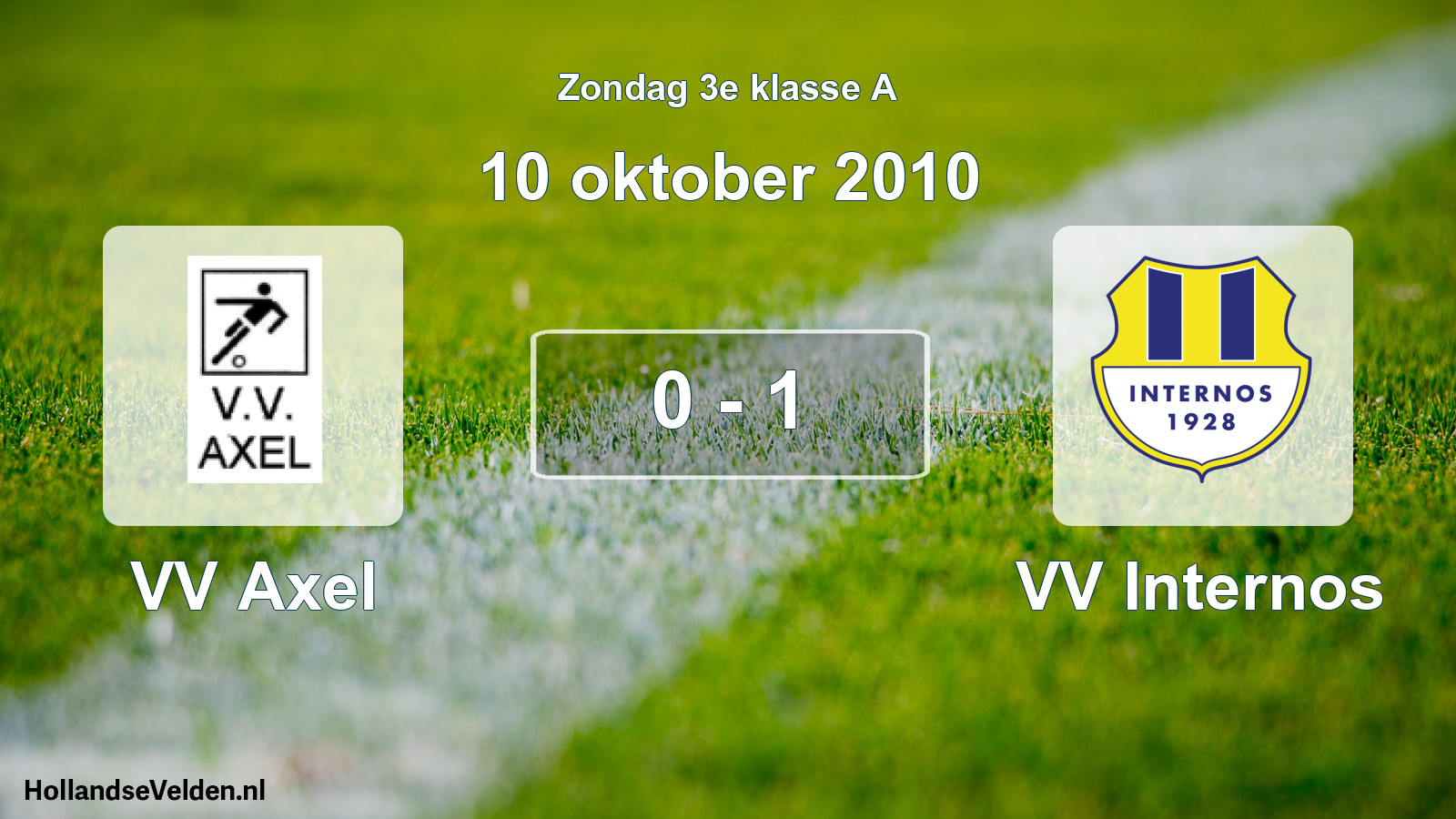 Total number of matches played: VV Axel - VV Internos 0 - 1 (10 October 2010)