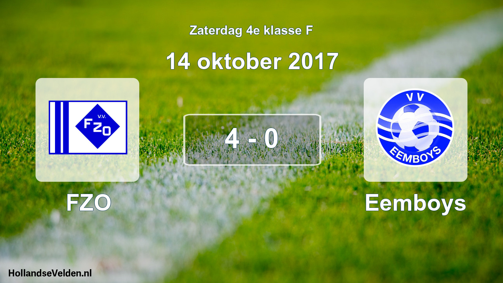 Total number of matches played: FZO - Eemboys 4 - 0 (14 October 2017)