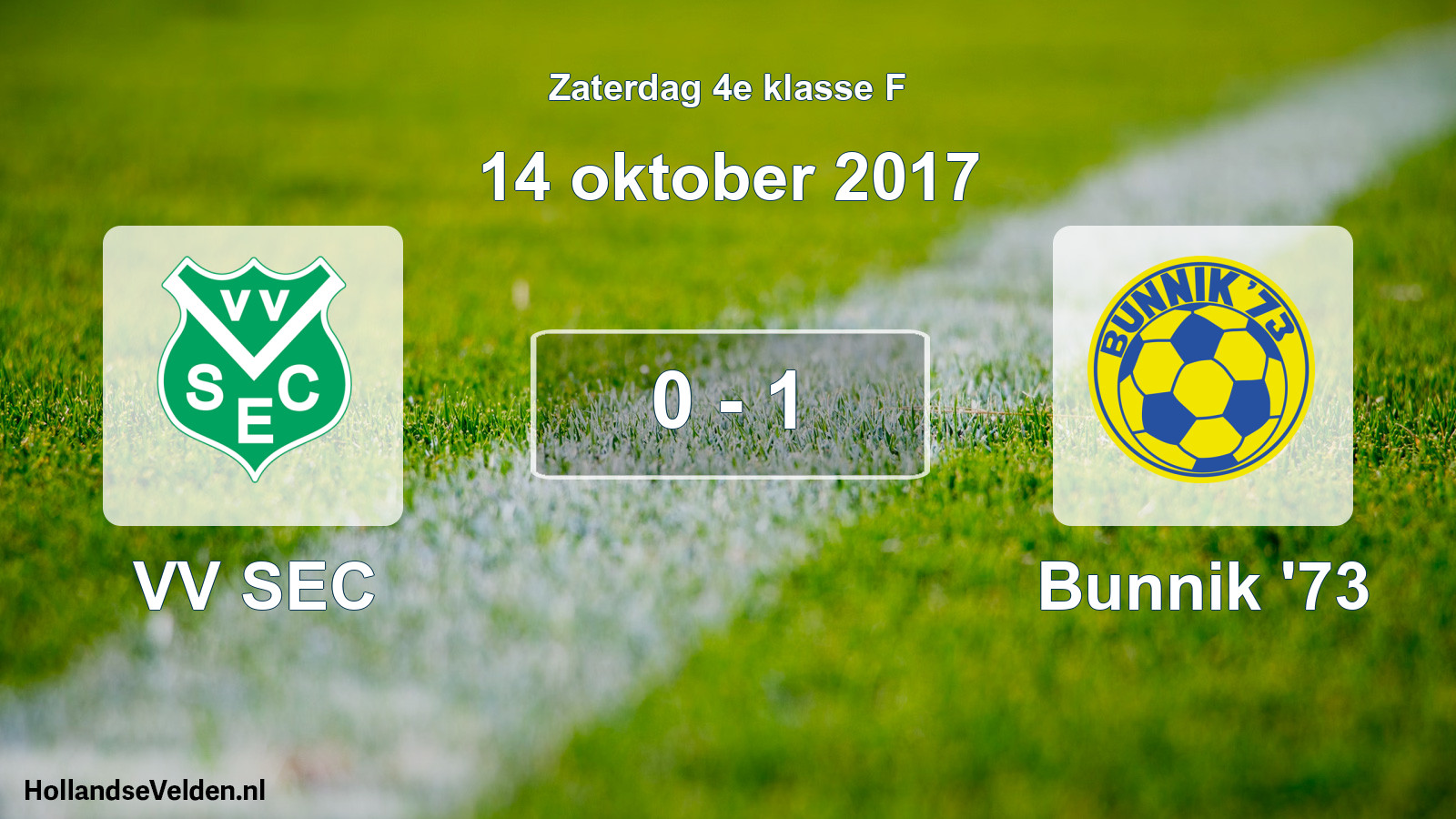 Total number of matches played: VV SEC - Bunnik '73 0 - 1 (14 October 2017)