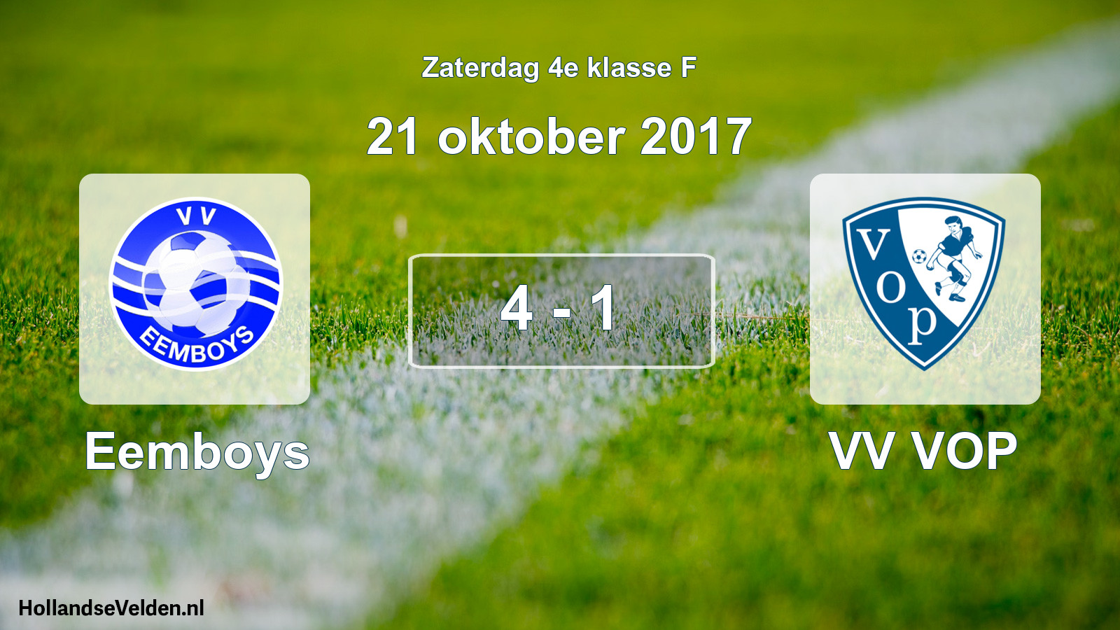 Total number of matches played: Eemboys - VV VOP 4 - 1 (21 October 2017)