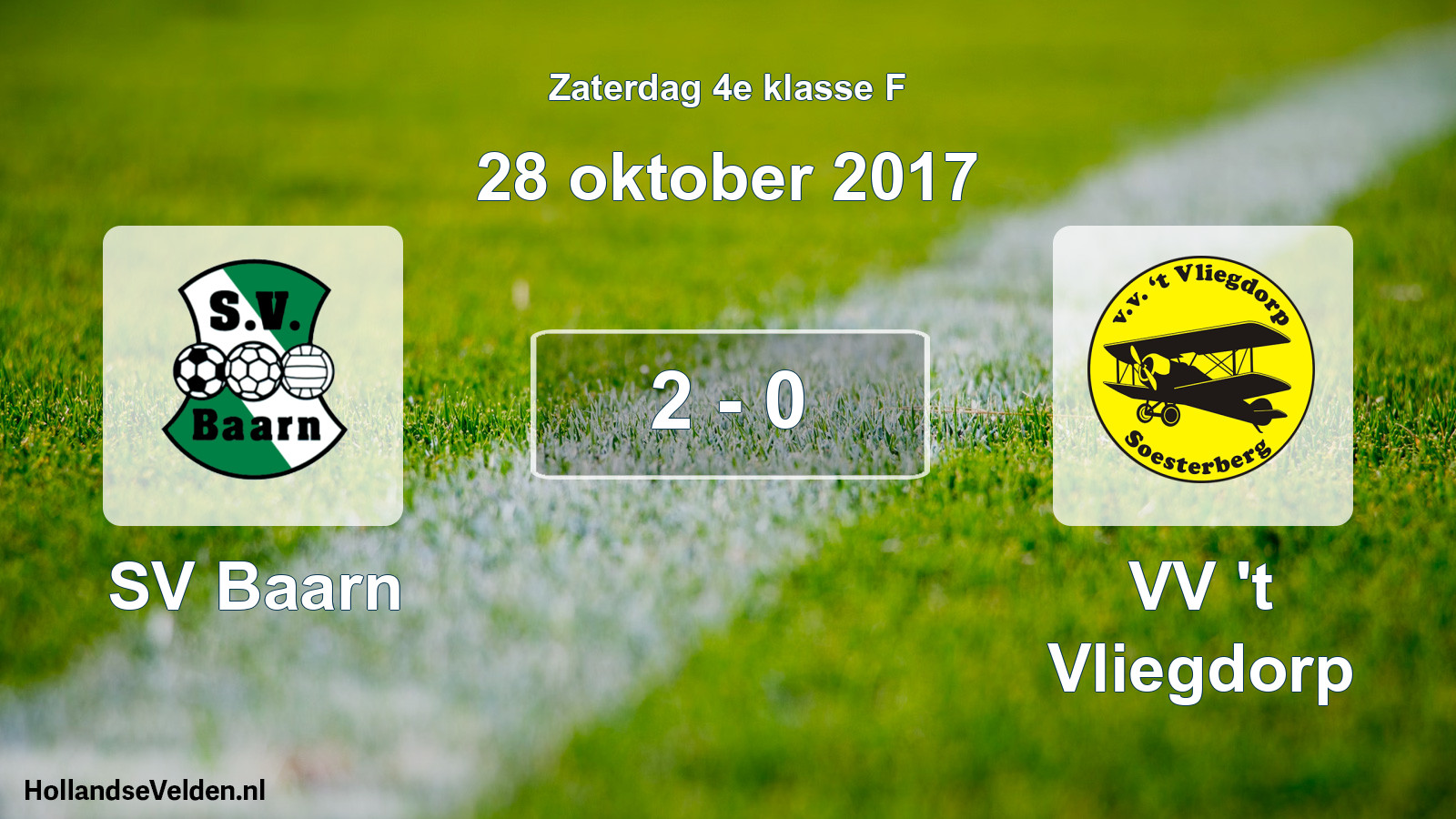 Total number of matches played: SV Baarn - VV 't Vliegdorp 2 - 0 (28 October 2017)