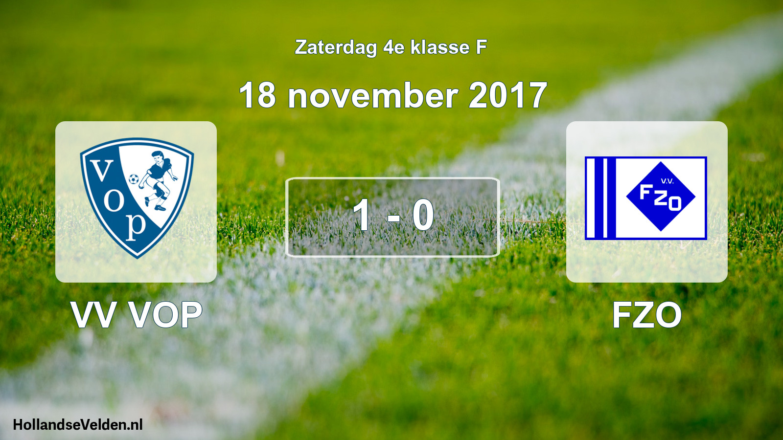 Total number of matches played: VV VOP - FZO 1 - 0 (18 November 2017)