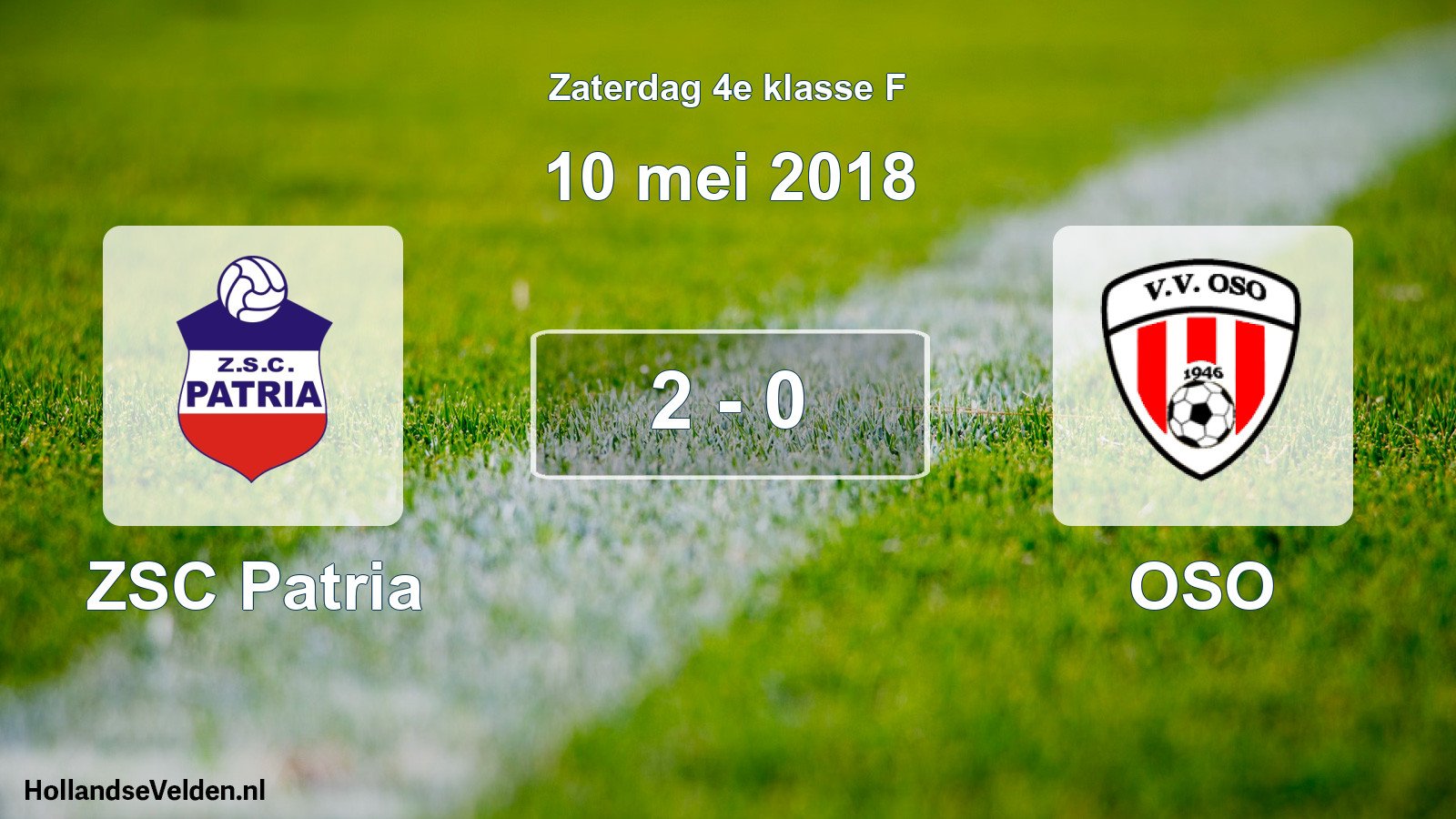 Total number of matches played: ZSC Patria - OSO 2 - 0 (10 May 2018)