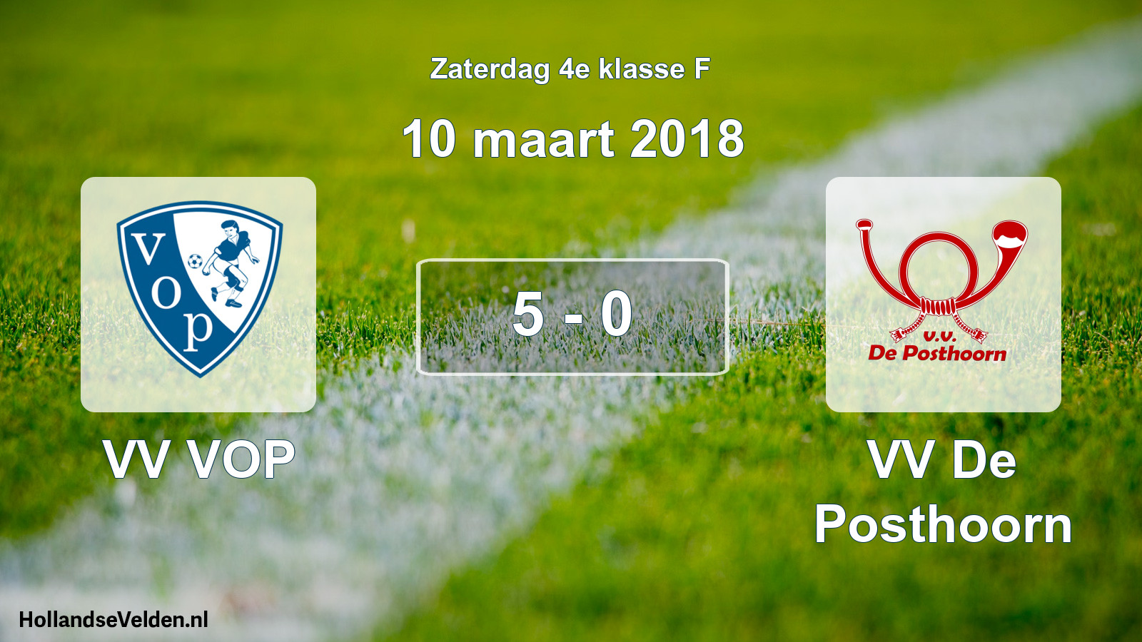 Total number of matches played: VV VOP - VV De Posthoorn 5 - 0 (10 March 2018)
