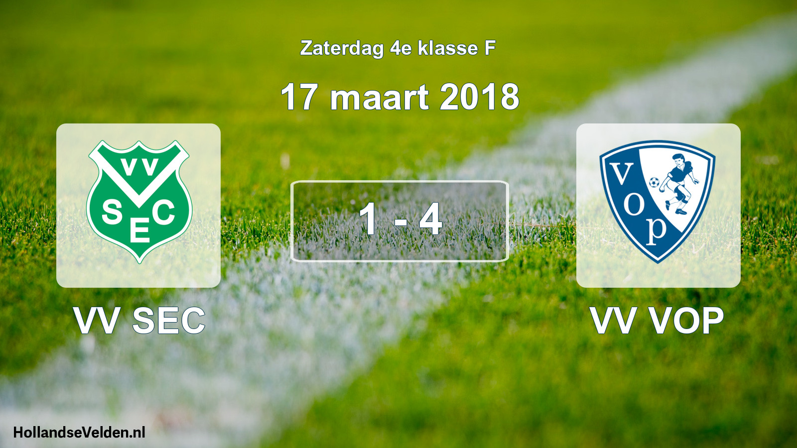 Total number of matches played: VV SEC - VV VOP 1 - 4 (17 March 2018)