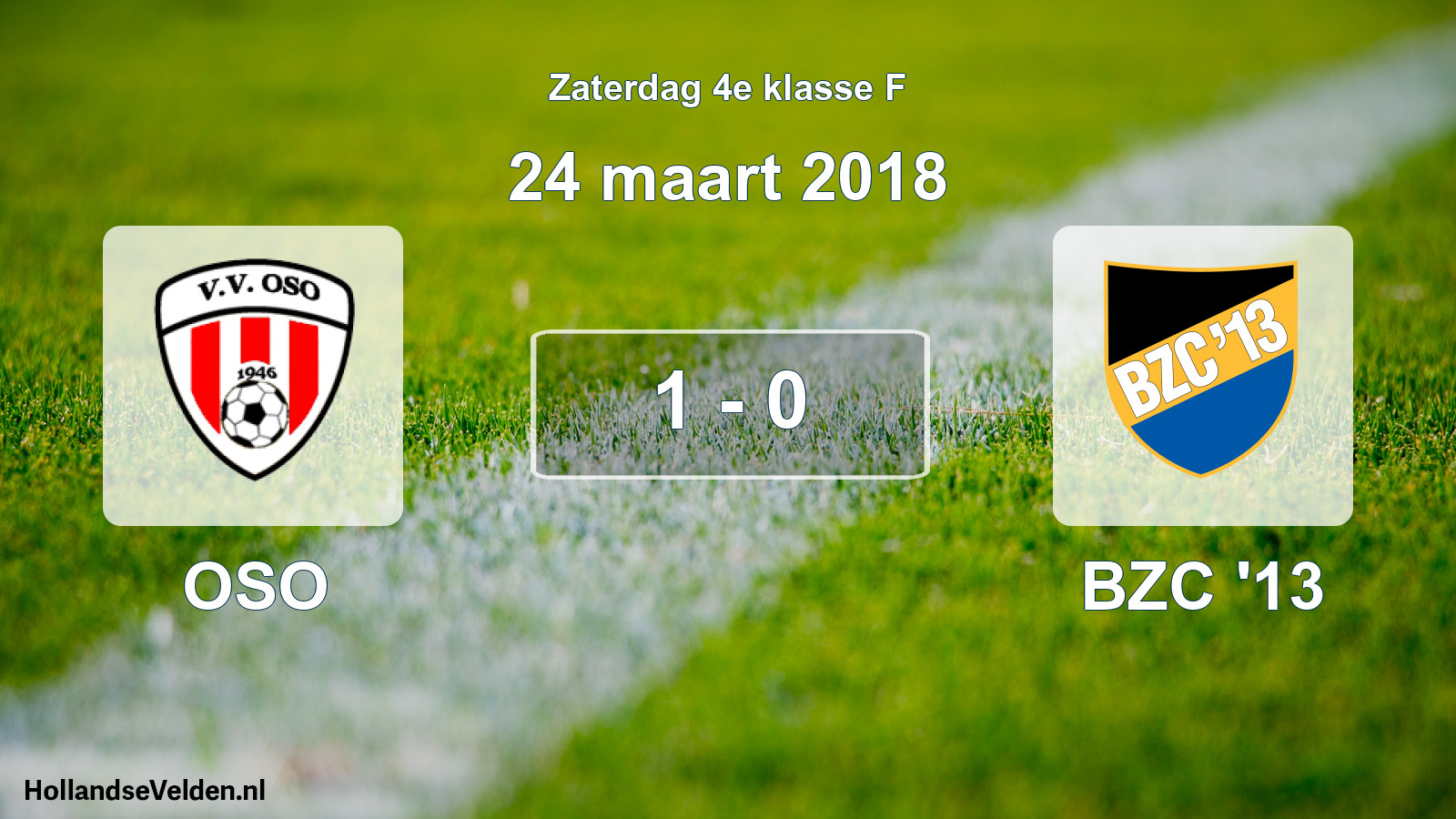 Total number of matches played: OSO - BZC '13 1 - 0 (24 March 2018)