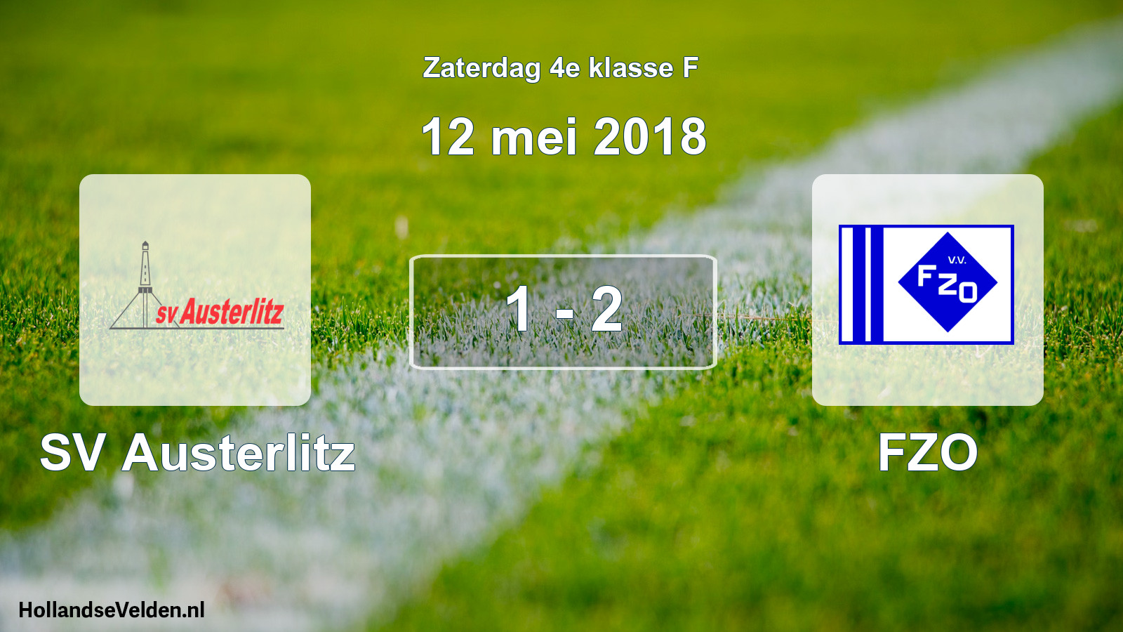 Total number of matches played: SV Austerlitz - FZO 1 - 2 (12 May 2018)