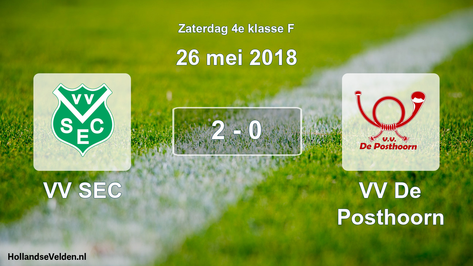 Total number of matches played: VV SEC - VV De Posthoorn 2 - 0 (26 May 2018)