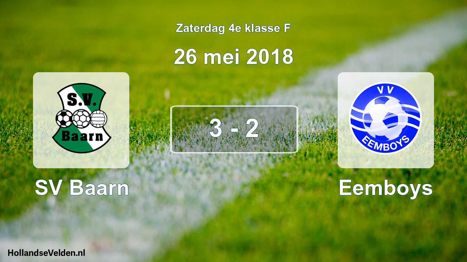 Total number of matches played: SV Baarn - Eemboys 3 - 2 (26 May 2018)