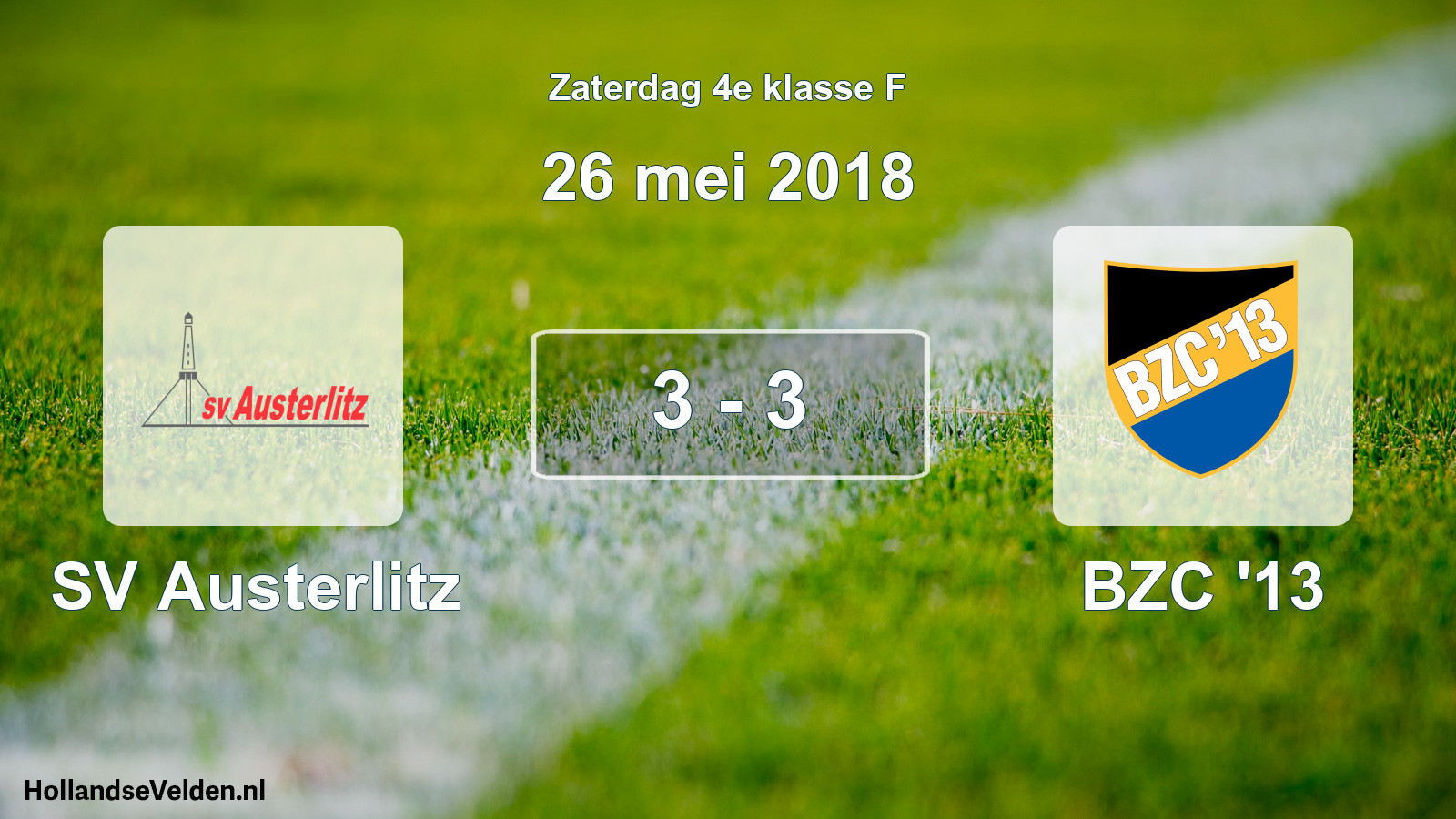 Total number of matches played: SV Austerlitz - BZC '13 3 - 3 (26 May 2018)