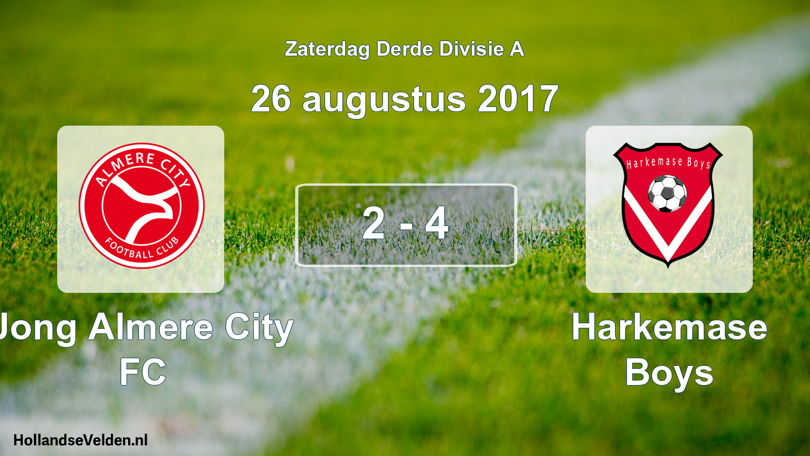 Total number of matches played: Jong Almere City FC - Harkemase Boys 2 - 4 (26 August 2017)