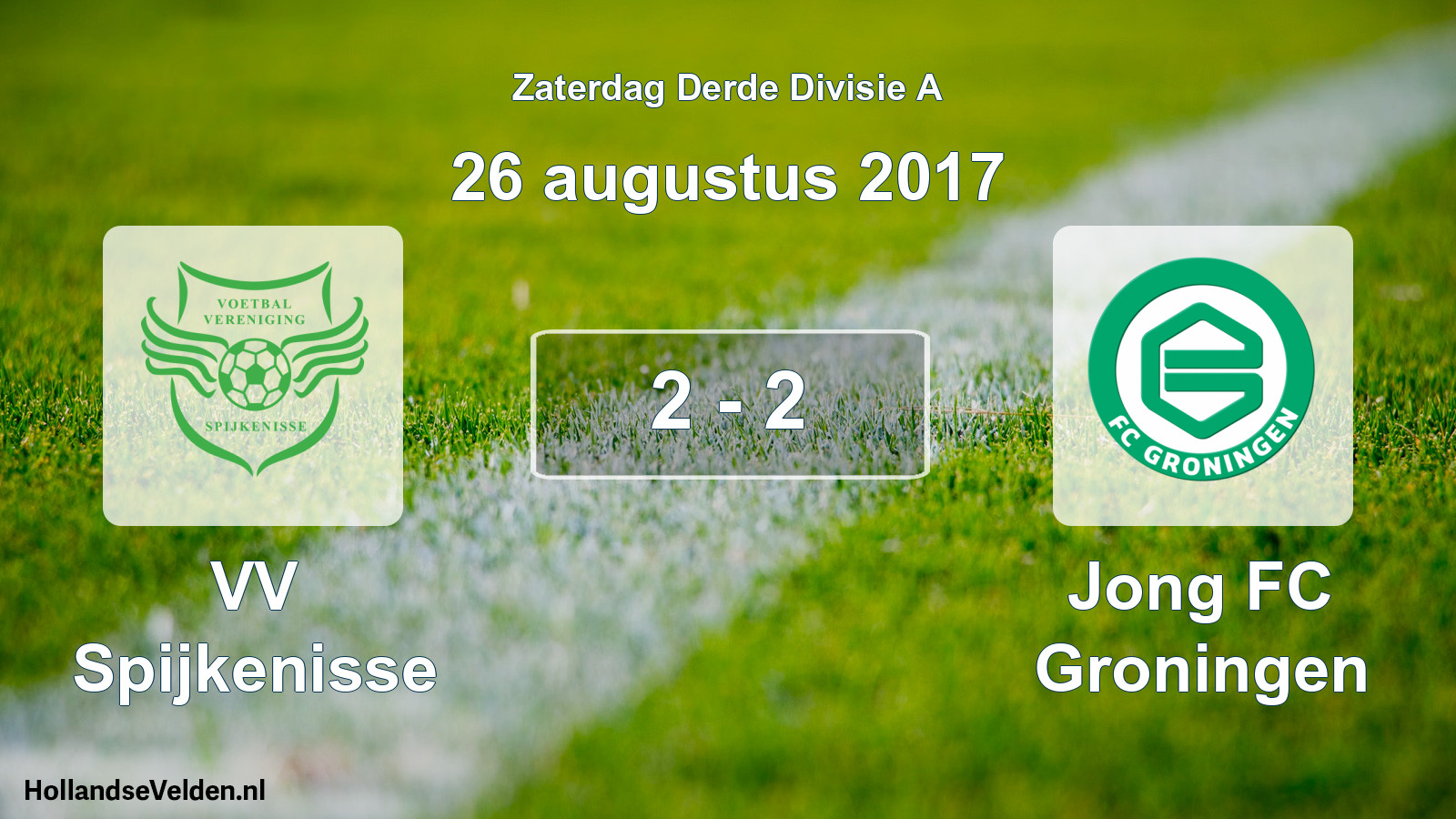 Total number of matches played: VV Spijkenisse - Jong FC Groningen 2 - 2 (26 August 2017)
