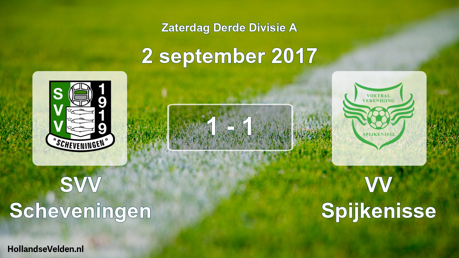 Total number of matches played: SVV Scheveningen - VV Spijkenisse 1 - 1 (2 September 2017)