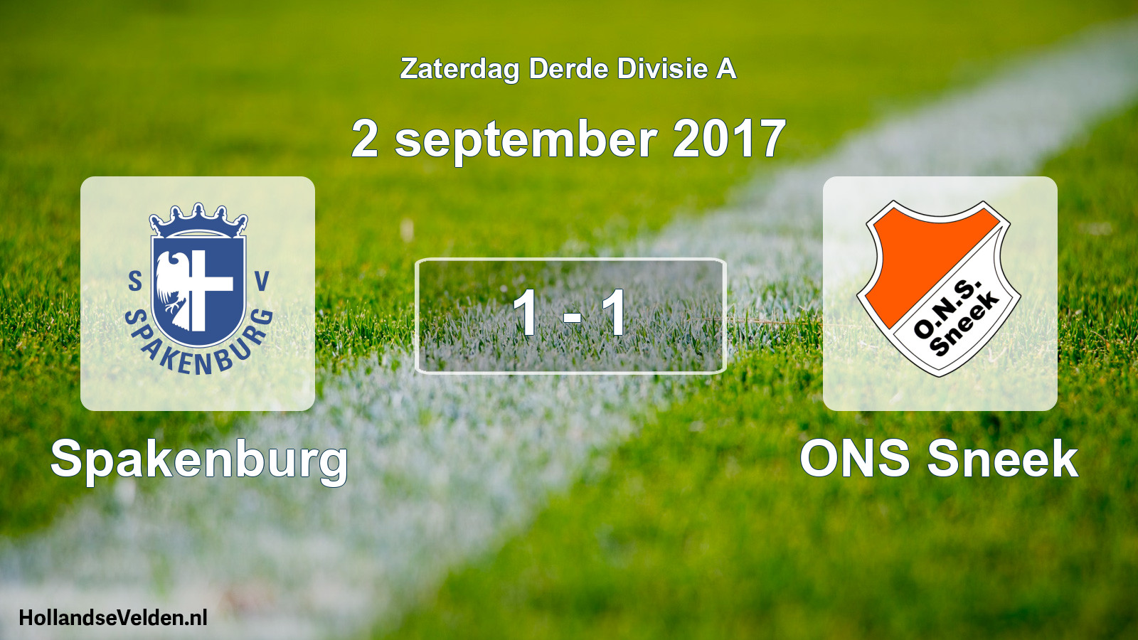 Total number of matches played: Spakenburg - ONS Sneek 1 - 1 (2 September 2017)