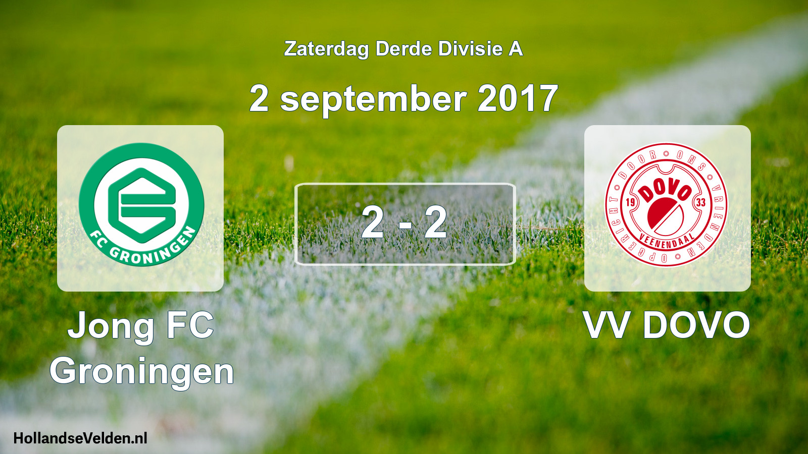 Total number of matches played: Jong FC Groningen - VV DOVO 2 - 2 (2 September 2017)