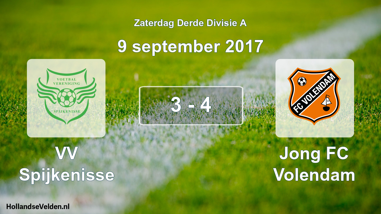 Total number of matches played: VV Spijkenisse - Jong FC Volendam 3 - 4 (9 September 2017)