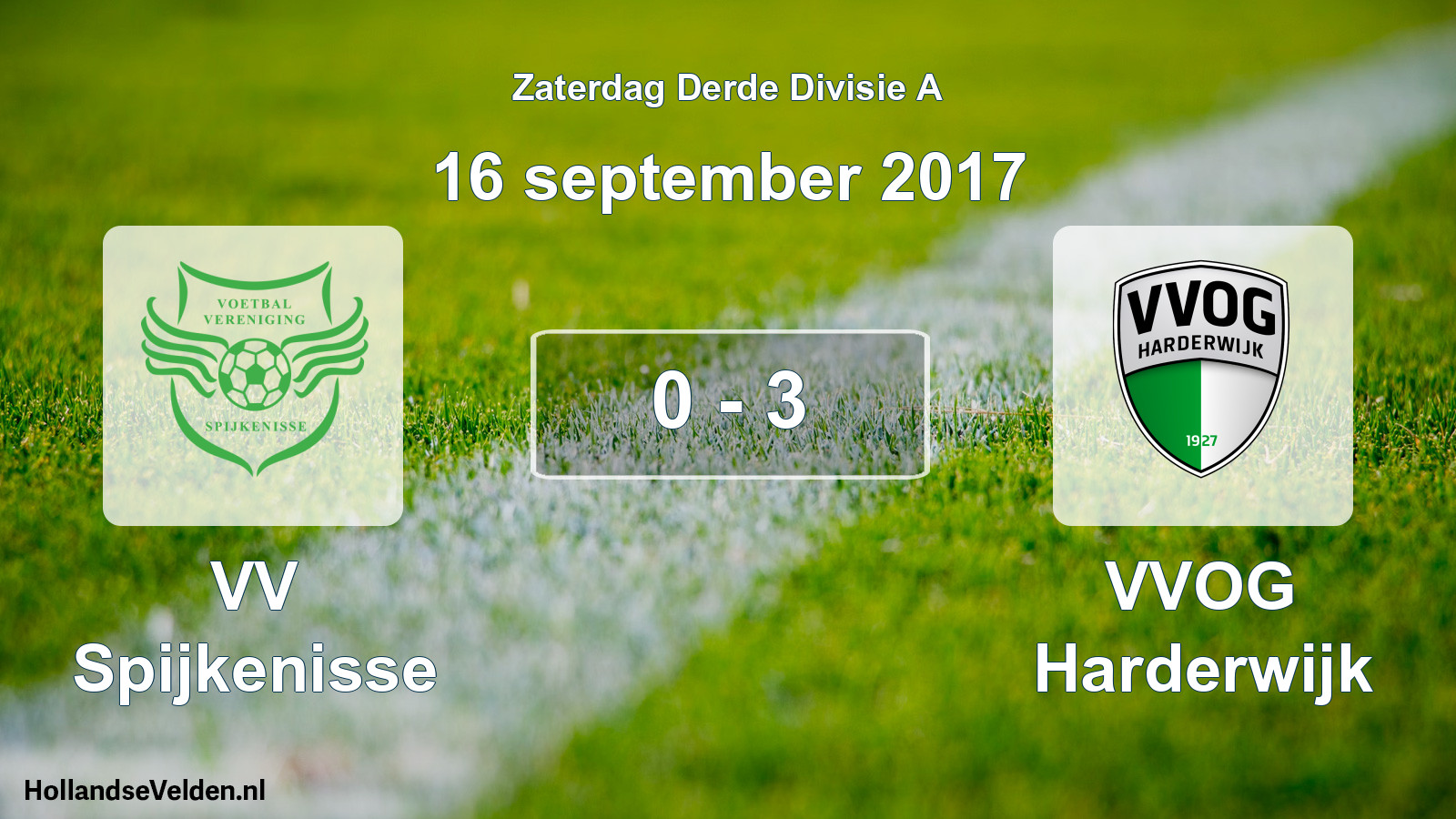 Total number of matches played: VV Spijkenisse - VVOG Harderwijk 0 - 3 (16 September 2017)