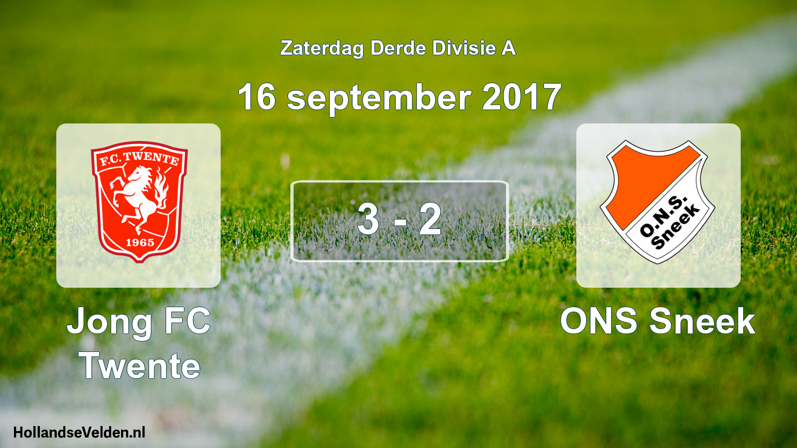 Total number of matches played: Jong FC Twente - ONS Sneek 3 - 2 (16 September 2017)