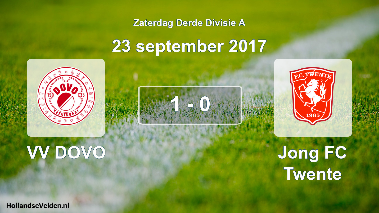 Total number of matches played: VV DOVO - Jong FC Twente 1 - 0 (23 September 2017)