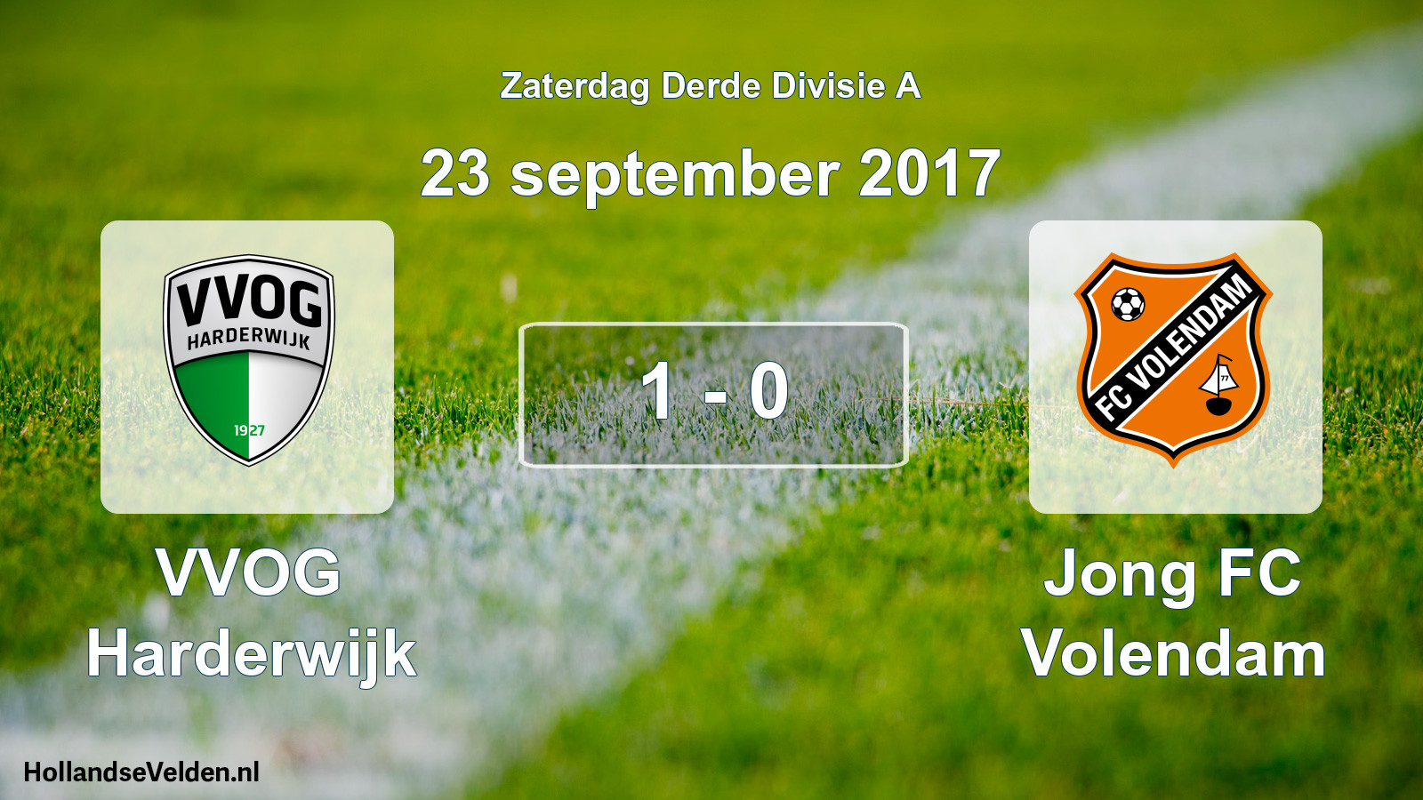 Total number of matches played: VVOG Harderwijk - Jong FC Volendam 1 - 0 (23 September 2017)