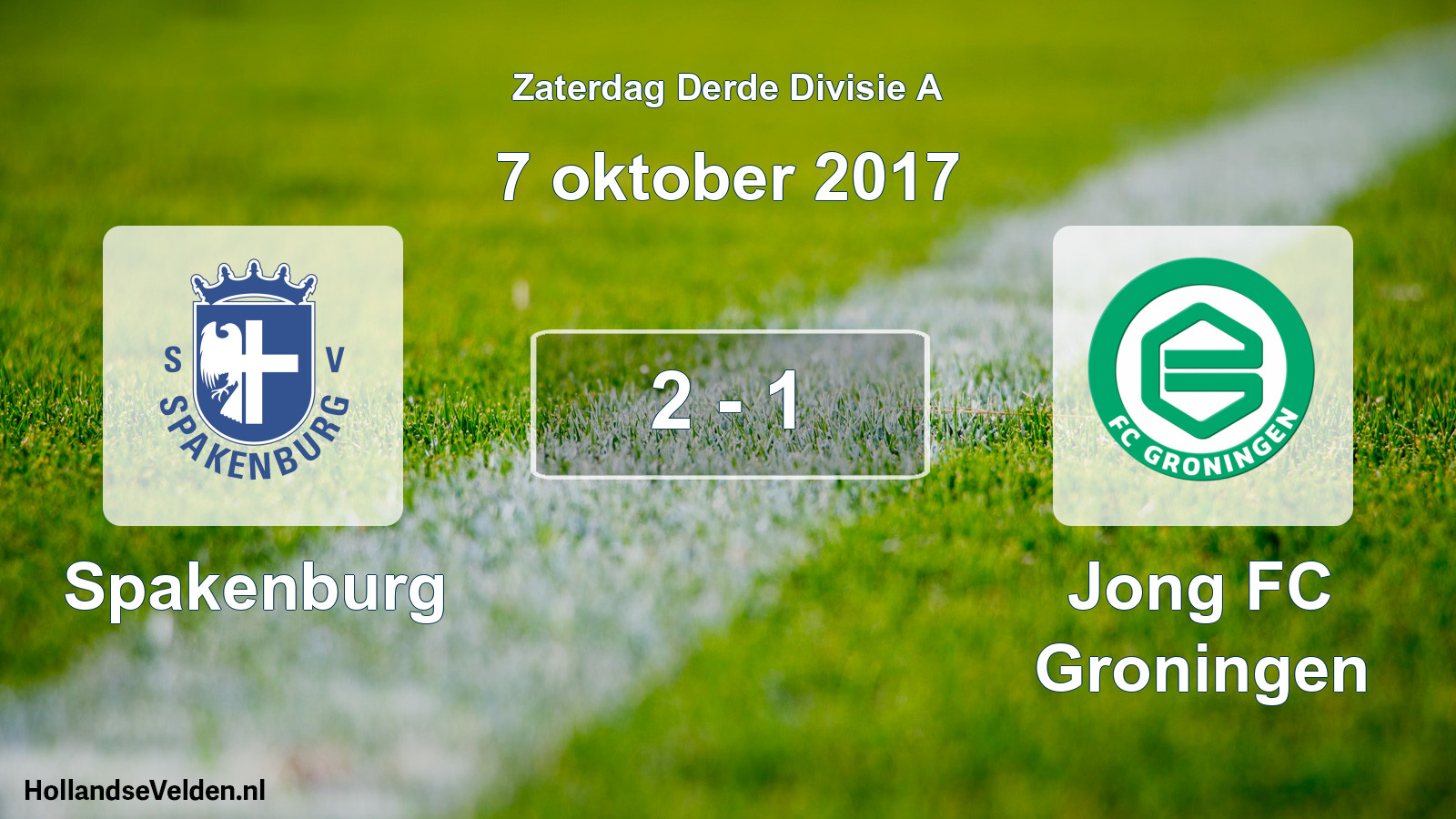 Total number of matches played: Spakenburg - Jong FC Groningen 2 - 1 (7 October 2017)