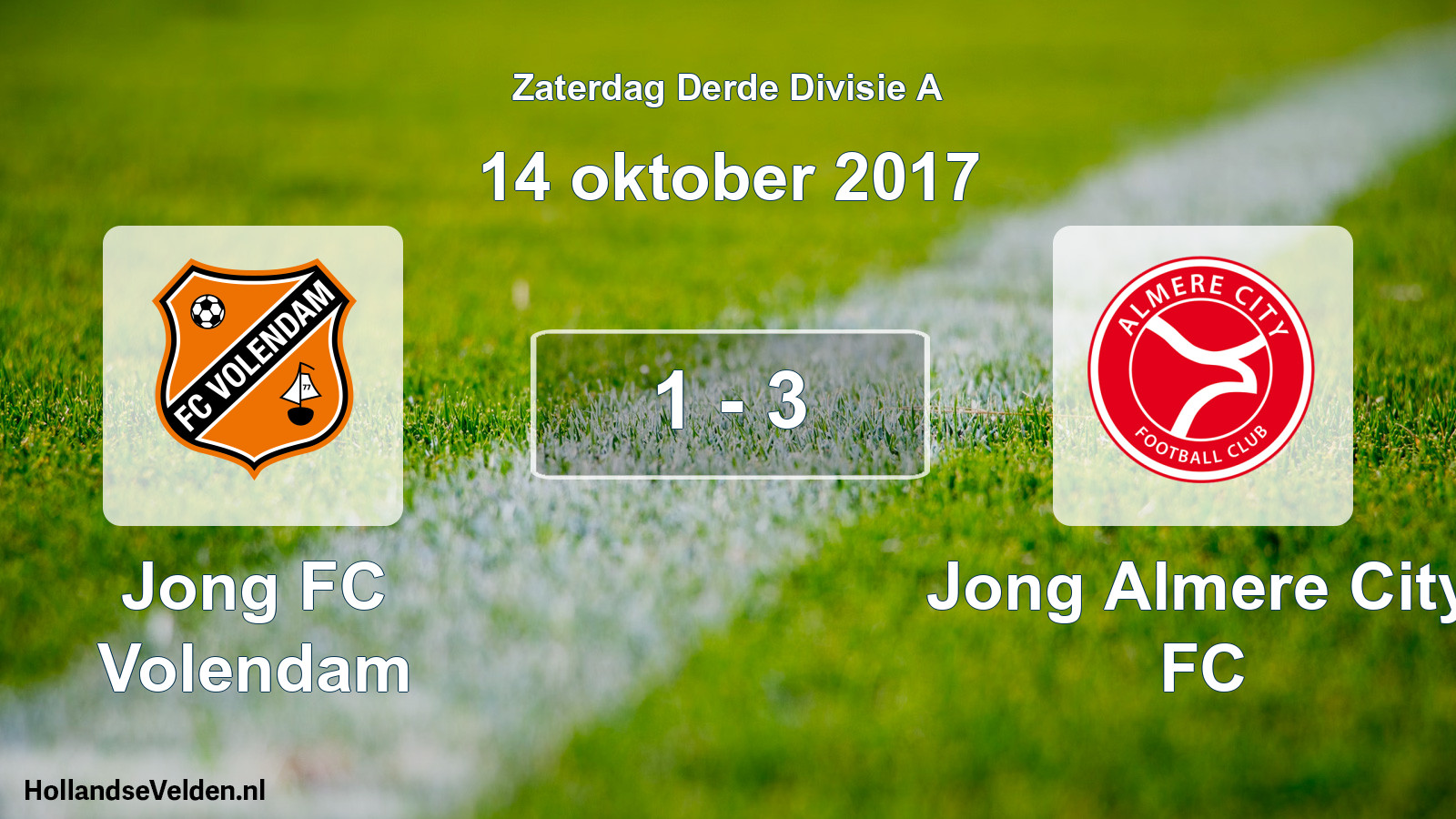 Total number of matches played: Jong FC Volendam - Jong Almere City FC 1 - 3 (14 October 2017)