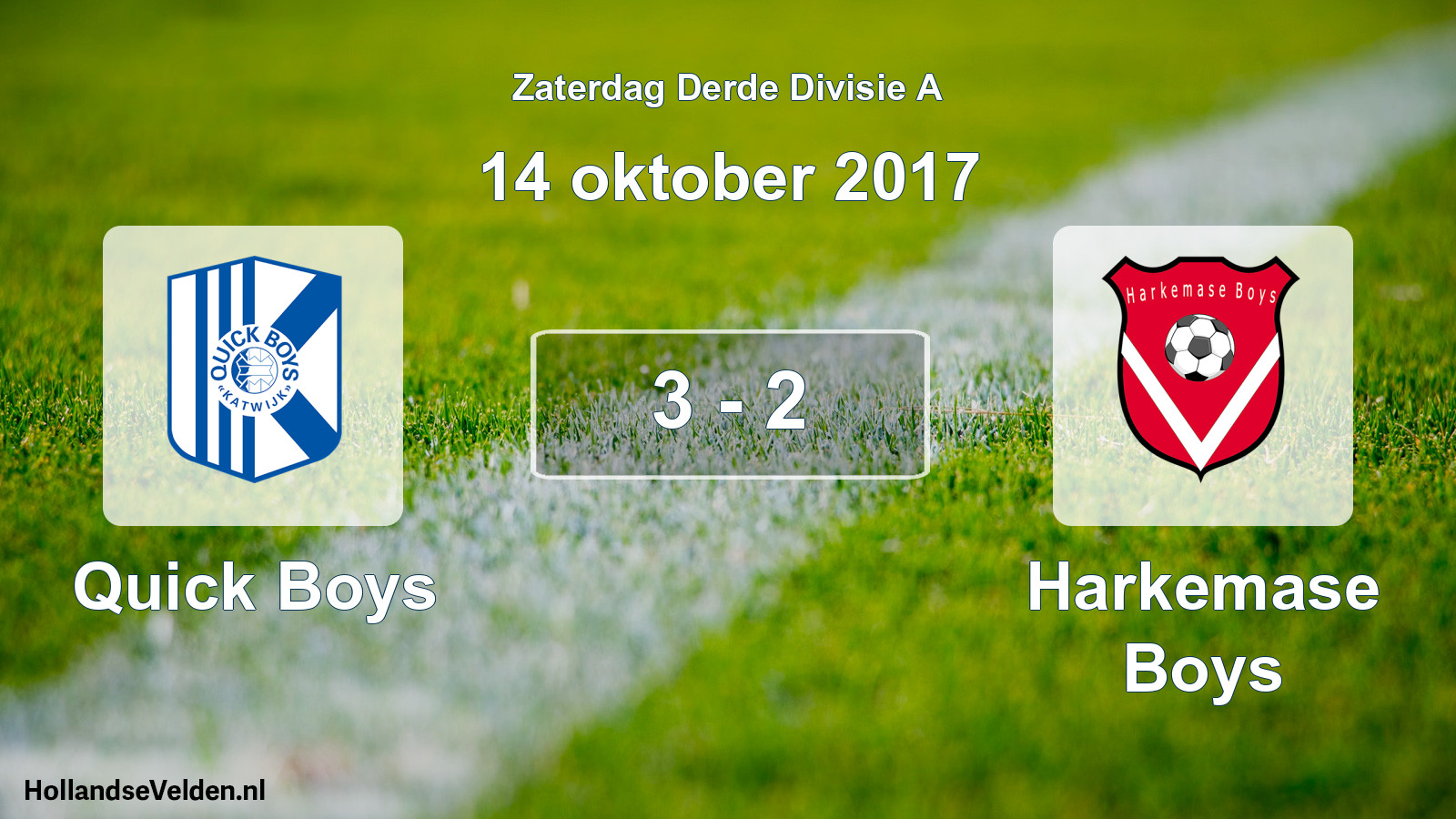 Total number of matches played: Quick Boys - Harkemase Boys 3 - 2 (14 October 2017)