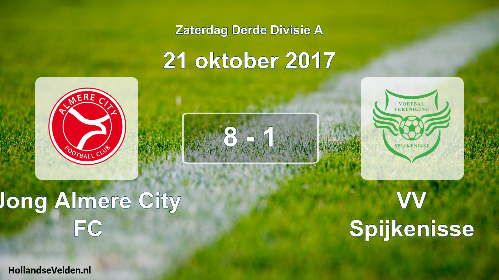 Total number of matches played: Jong Almere City FC - VV Spijkenisse 8 - 1 (21 October 2017)