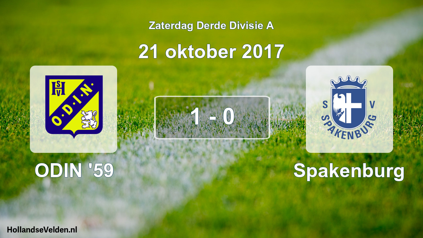 Total number of matches played: ODIN '59 - Spakenburg 1 - 0 (21 October 2017)