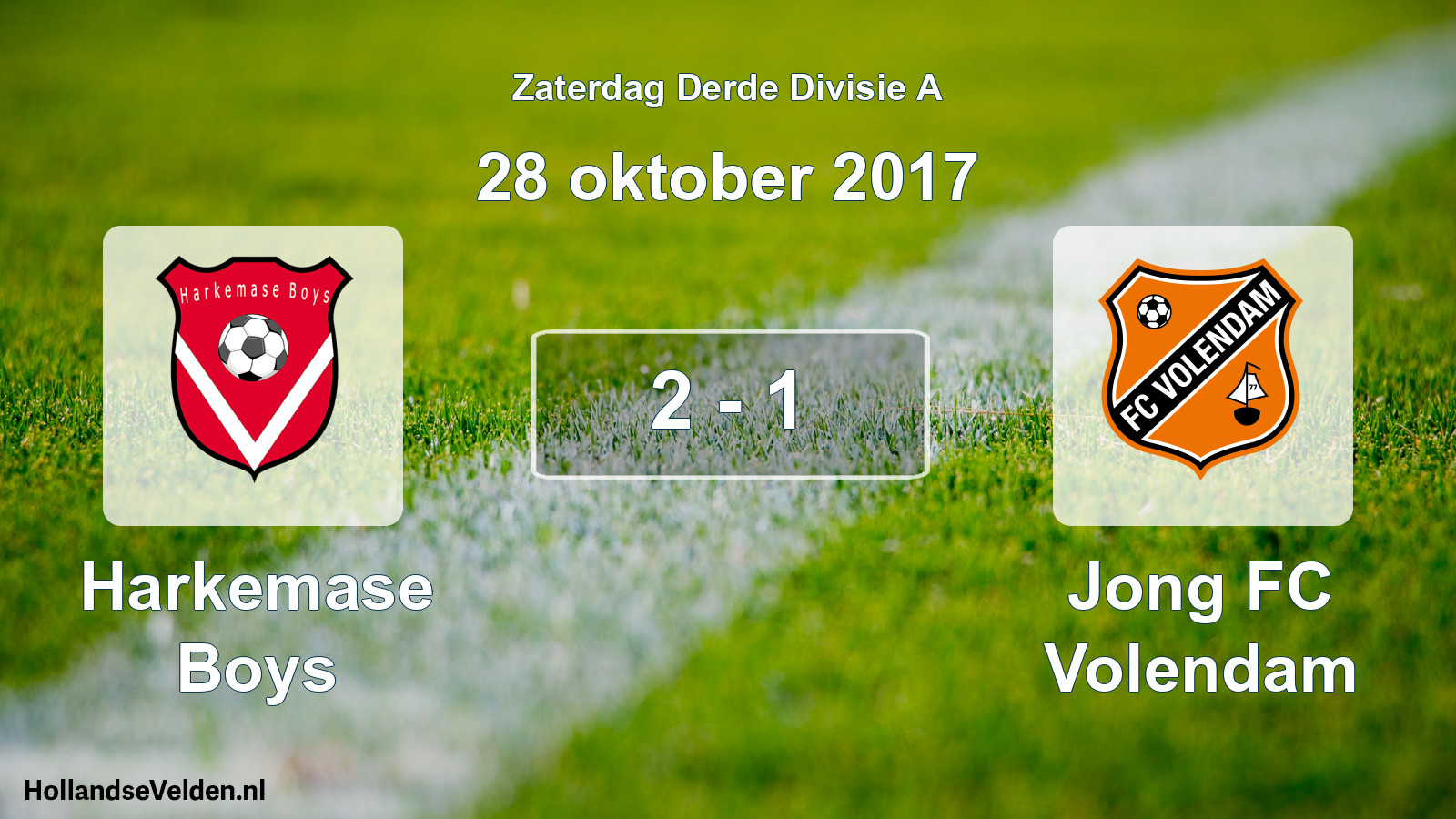 Total number of matches played: Harkemase Boys - Jong FC Volendam 2 - 1 (28 October 2017)