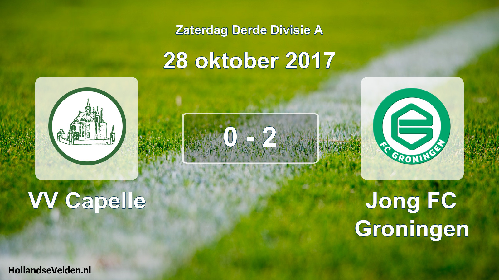 Total number of matches played: VV Capelle - Jong FC Groningen 0 - 2 (28 October 2017)