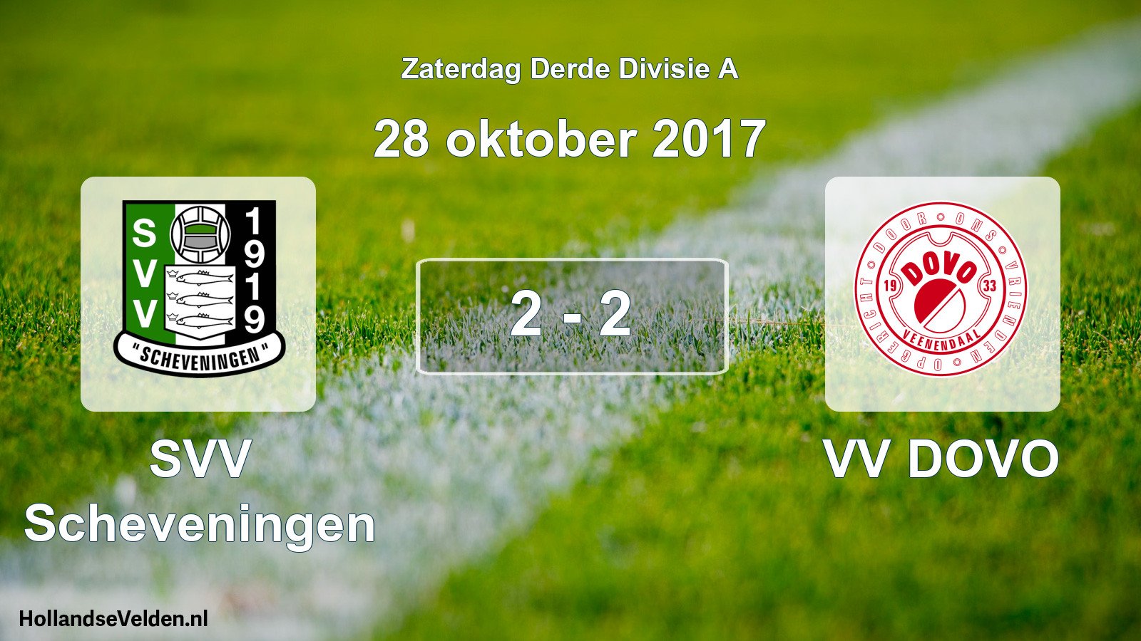 Total number of matches played: SVV Scheveningen - VV DOVO 2 - 2 (28 October 2017)