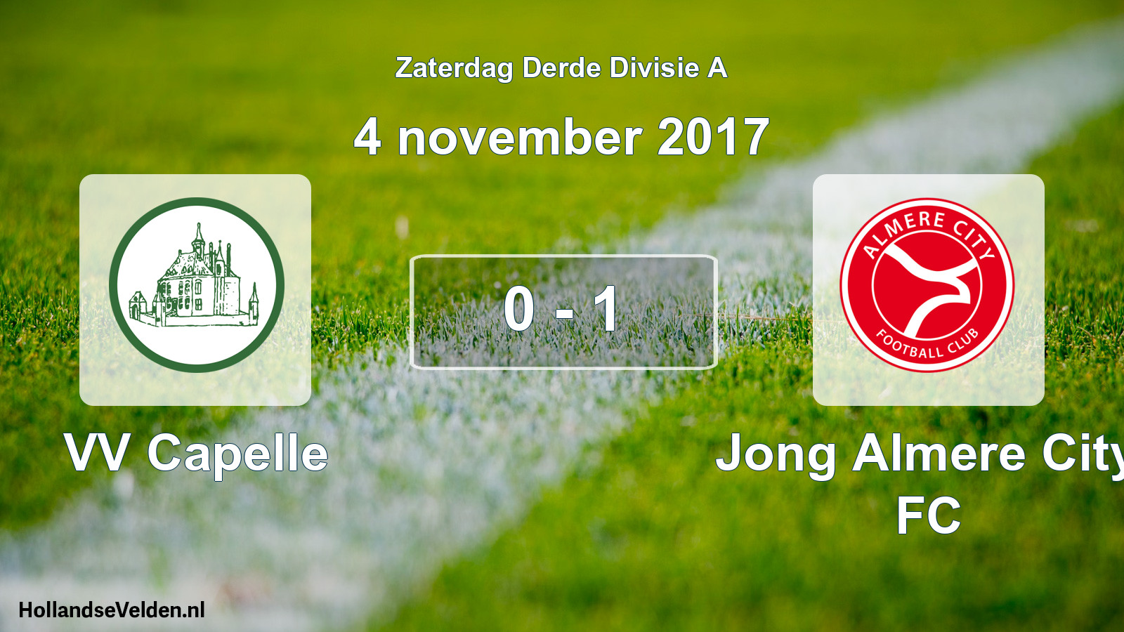 Total number of matches played: VV Capelle - Jong Almere City FC 0 - 1 (4 November 2017)