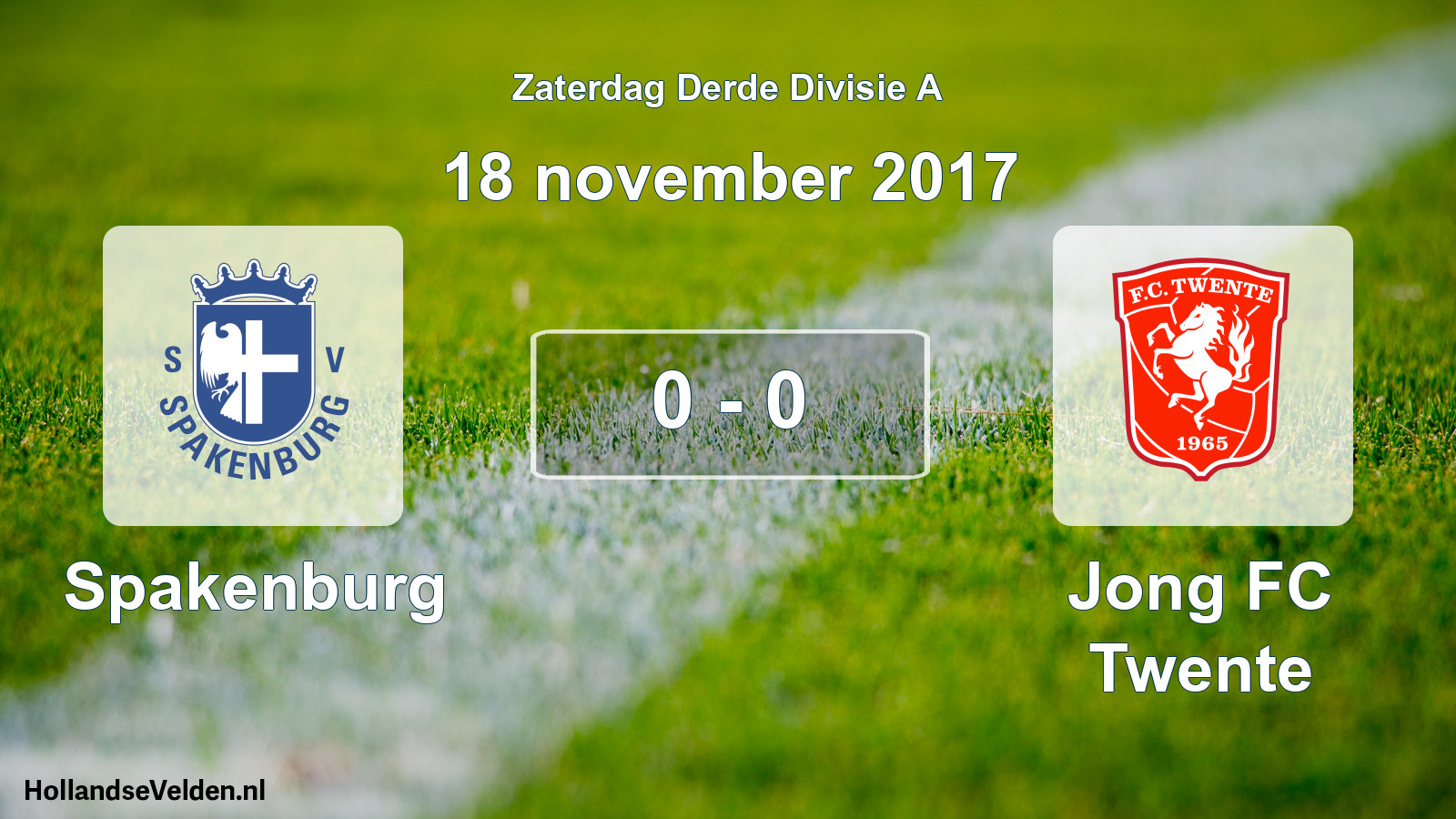 Total number of matches played: Spakenburg - Jong FC Twente 0 - 0 (18 November 2017)